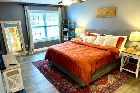 Bed Rocky Top Refuge Room Cozy Farmhouse
